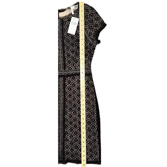 NWT Max and Cleo Black Lace Cap Sleeve Fitted Sheath Dress Size 8 MSRP $128 - Picture 2 of 7